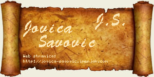 Jovica Savović vizit kartica